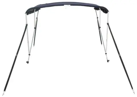 Parasolar Bimini 3 arcuri pereți din plasă 183x(185-198)x137 cm - 5/5