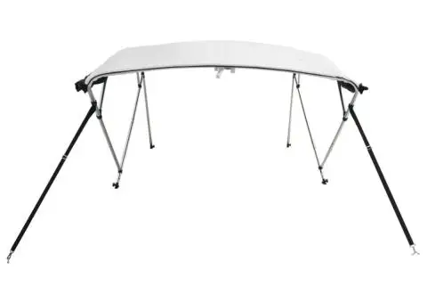 Parasolar Bimini 4 arcuri pereți plasă 243x(230-244)x137 cm - 5/5