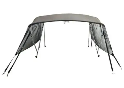 Parasolar Bimini 4 arcuri pereți din plasă 243x(170-182)x137 cm - 4/5