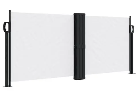 Copertină laterală retractabilă, alb, 100 x 1000 cm - 2/5