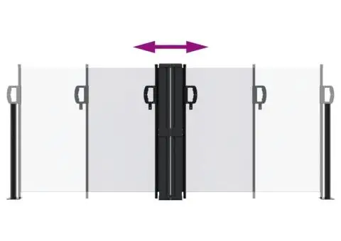 Copertină laterală retractabilă, alb, 100 x 1000 cm - 5/5