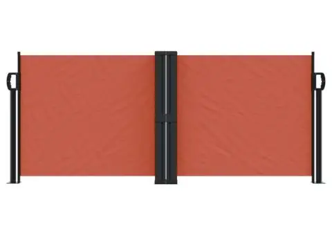 Copertină laterală retractabilă, cărămiziu, 100 x 1000 cm - 3/5