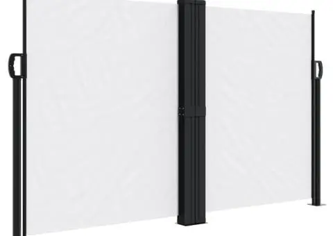 Copertină laterală retractabilă, alb, 140 x 1000 cm - 2/5