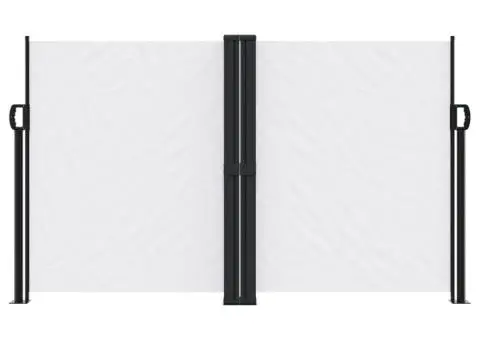 Copertină laterală retractabilă, alb, 140 x 1000 cm - 3/5