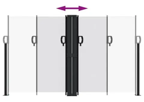 Copertină laterală retractabilă, alb, 140 x 1000 cm - 5/5