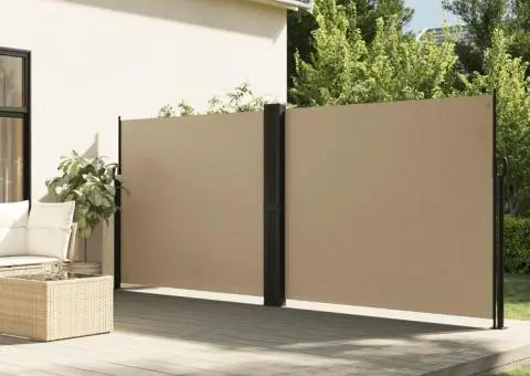 Copertină laterală retractabilă, bej, 160x1000 cm - 1/5
