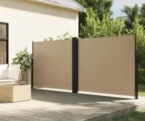 vidaXL Copertină laterală retractabilă, bej, 160x1000 cm