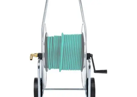 Cărucior cu tambur pentru furtun de 80 m 4/2", oțel - 2/5