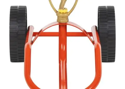 Sanie stropitoare cu roți, cap rotativ, roșu, oțel - 2/5