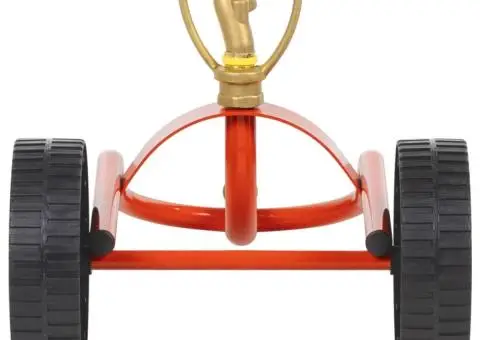 Sanie stropitoare cu roți, cap rotativ, roșu, oțel - 4/5