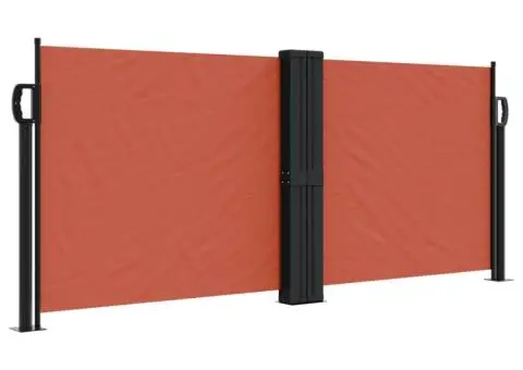 Copertină laterală retractabilă, teracotă, 100 x 600 cm - 2/5