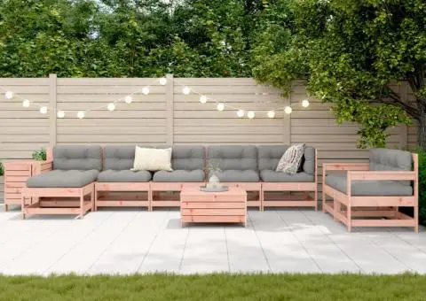 Set canapele grădină, 10 piese, lemn masiv brad douglas - 3/5