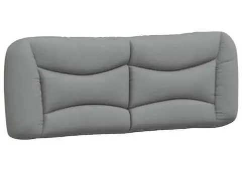 Pernă tăblie de pat, gri deschis, 120 cm, material textil - 2/5