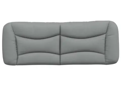 Pernă tăblie de pat, gri deschis, 120 cm, material textil - 5/5