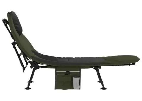 Pat de pescuit, picioare reglabile tălpi de noroi pliabil verde - 4/5