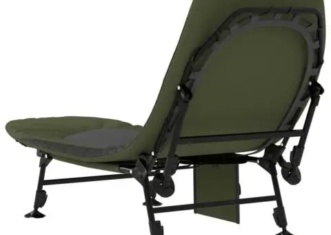 Pat de pescuit, picioare reglabile tălpi de noroi pliabil verde - 5/5