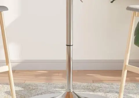 Masă de bar, maro deschis, Ø60x89,5 cm, lemn masiv de stejar - 1/5