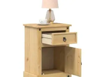 vidaXL Noptieră Corona, 45x35x64 cm, lemn masiv de pin