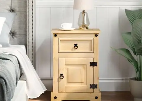 Noptieră Corona, 45x35x64 cm, lemn masiv de pin - 3/5