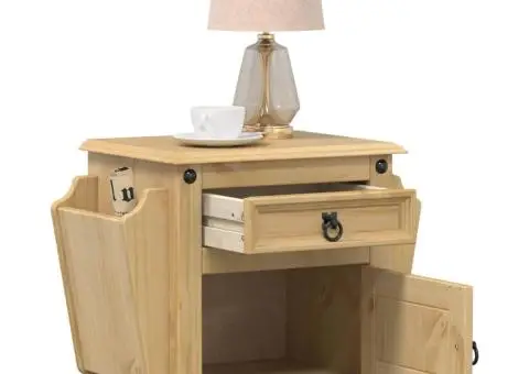 Noptieră Corona, 45x35x47,5 cm, lemn masiv de pin - 1/5