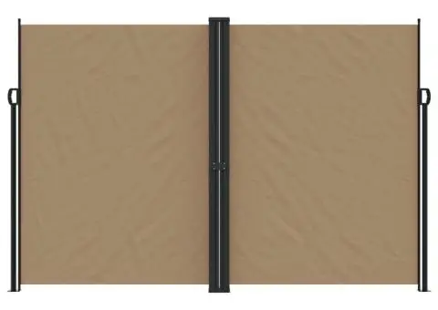 Copertină laterală retractabilă, gri taupe, 220x600 cm - 3/5