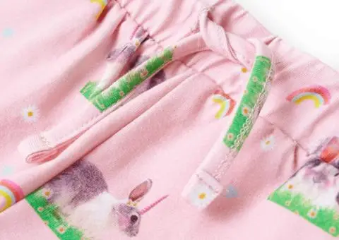 Pantaloni scurți pentru copii cu șnur roz deschis 128 - 5/5