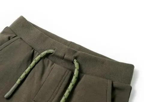 Pantaloni scurți pentru copii cu șnur, kaki închis, 128 - 3/5