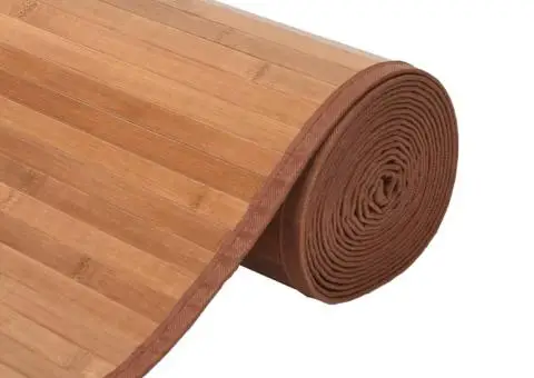 Covor dreptunghiular, natural, 80x200 cm, bambus - 4/5