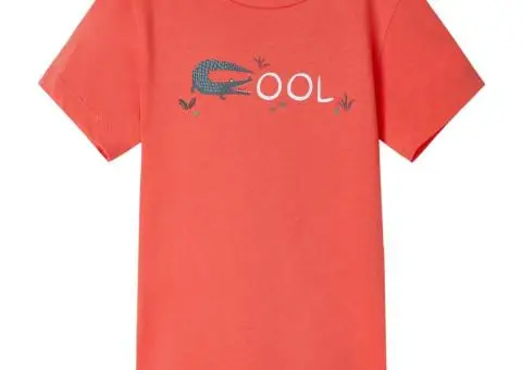 Tricou pentru copii cu mâneci scurte roșu deschis 140 - 1/5