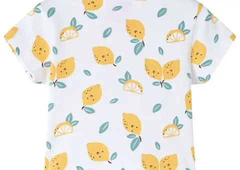 Tricou pentru copii cu tiv tip cravată, ecru, 92 - 2/5