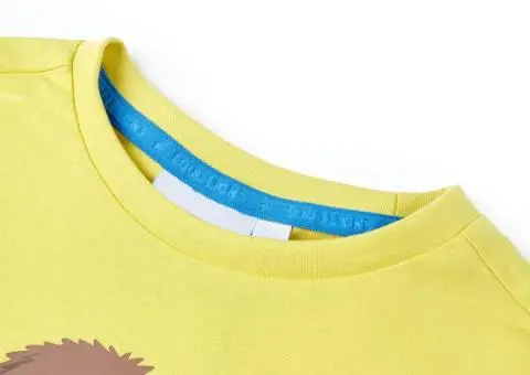 Tricou pentru copii cu mâneci scurte, galben, 128 - 3/5