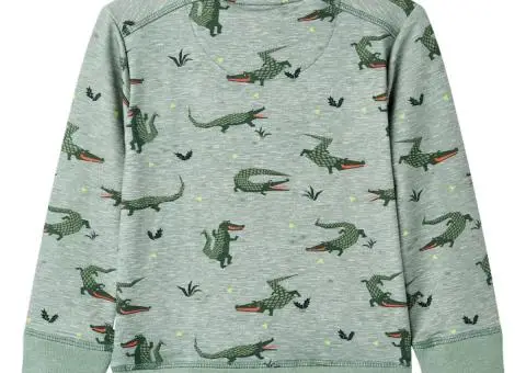 Bluzon pentru copii, kaki melanj deschis, 128 - 2/5