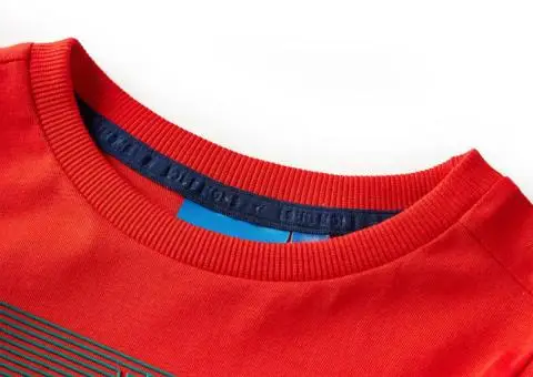 Tricou pentru copii cu mâneci lungi, roșu, 104 - 3/5