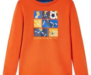 Tricou de copii cu mâneci lungi, portocaliu, 128
