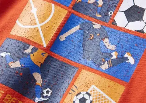 Tricou de copii cu mâneci lungi, portocaliu, 128 - 4/5