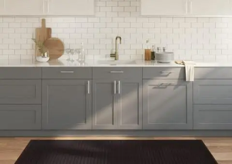 Covor dreptunghiular, maro închis, 100x200 cm, bambus - 1/5