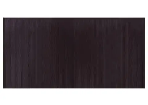 Covor dreptunghiular, maro închis, 100x200 cm, bambus - 2/5