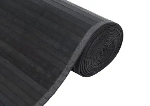 Covor dreptunghiular, gri, 100x1000 cm, bambus - 4/5