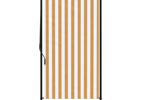 Jaluzea rulou de exterior portocaliu/alb 120x270 cm textil/oțel - 3/5