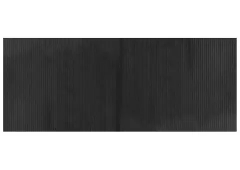 Covor dreptunghiular, gri, 80x200 cm, bambus - 2/5