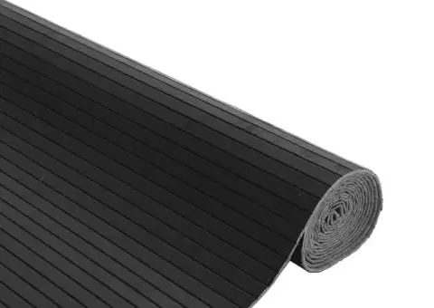 Covor dreptunghiular, gri, 80x300 cm, bambus - 4/5