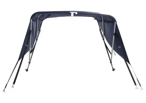 Parasolar Bimini 3 arcuri pereți laterali, 183x(137-152)x137 cm - 4/5