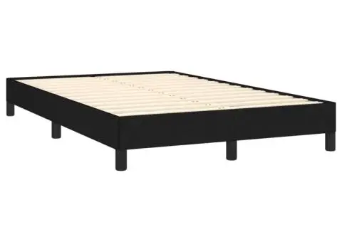 Cadru de pat fără saltea Negru 120x190 cm țesătură - 3/5