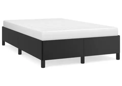 Cadru de pat fără saltea Negru piele artificială - 2/5
