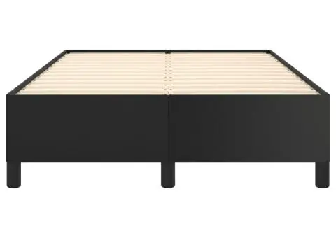 Cadru de pat fără saltea Negru piele artificială - 5/5
