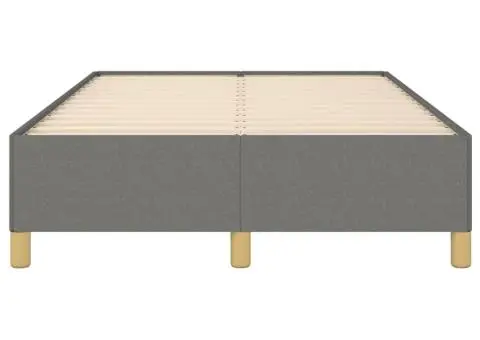 Cadru de pat fără saltea gri închis 120x190 cm țesătură - 5/5