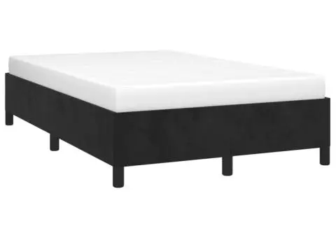 Cadru de pat fără saltea Negru 120x190 cm catifea - 4/5