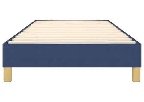 Cadru pat fără saltea țesătură albastră 90x200 cm - 5/5