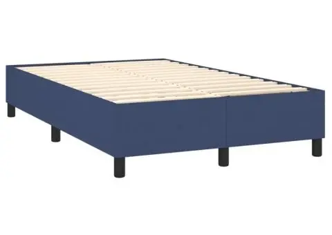 Cadru de pat fără saltea țesătură albastră 120x200 cm - 4/5