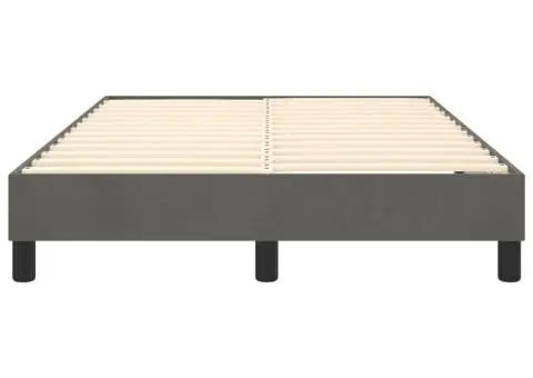 Cadru de pat fără saltea, gri închis, 120x200 cm, catifea - 5/5